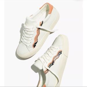 Madewell Low-Top Sneakers in Snake Embossed Leather